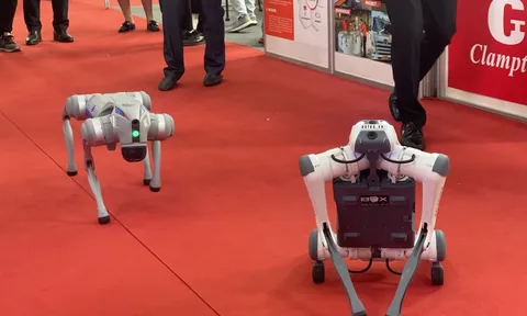 Robot chó của Việt Nam 'khuấy động' Hội chợ Thương mại Quốc tế